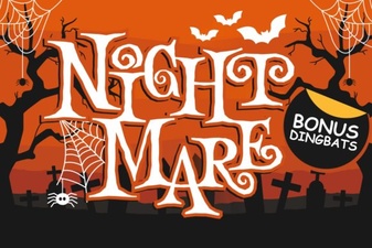 Night Mare Font Design Ideas