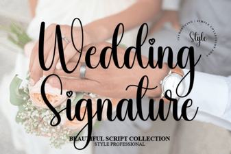 Wedding Signature Font Design Ideas